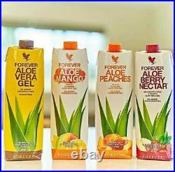 FOREVER Living mixed drinks Berry, peach, mango & natural 1L X 4