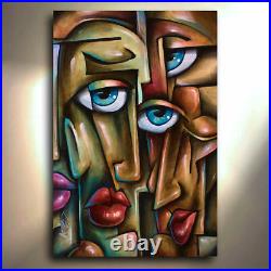Face Art Urban Expression Portrait Painting All in One M. Lang Original Cubism