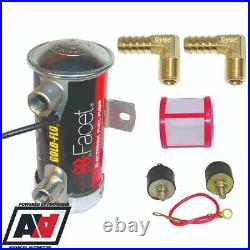 Facet Cylindrical Fuel Pump Fast Road Silver Top Kit With Bracket Unions 480530K