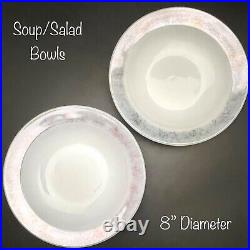 Federal Glass Gray Iridescent Abstract FEG2 11pc Dinner Setting for 2 USA