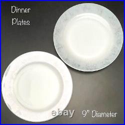 Federal Glass Gray Iridescent Abstract FEG2 11pc Dinner Setting for 2 USA