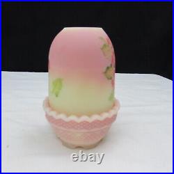 Fenton Burmese Summer Cottage Hand Painted Fairy Light Special Order 2004 W359
