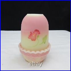 Fenton Burmese Summer Cottage Hand Painted Fairy Light Special Order 2004 W359