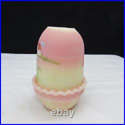 Fenton Burmese Summer Cottage Hand Painted Fairy Light Special Order 2004 W359