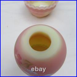 Fenton Burmese Summer Cottage Hand Painted Fairy Light Special Order 2004 W359