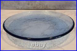 Fire and Light COLBALT BLUE Recycled Glass 8 Salad Dessert Plate Hand Blown EUC