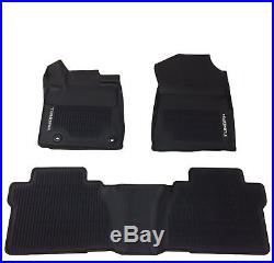 Fits Tundra Crew Max 14-18 Floor Mat Black Rubber ALL Weather Liners Genuine OEM