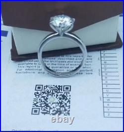 For women's 3Ct Lab-created Moissanite Ring in 925 Silver