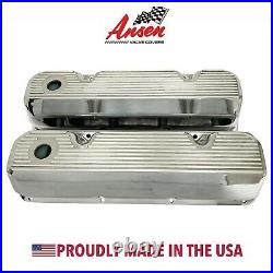 Ford 351 Cleveland Valve Covers Polished All Fins Die-Cast Aluminum- Ansen USA
