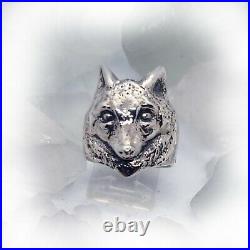 Fox Sterling Silver Ring