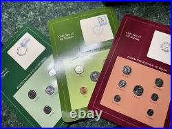 Franklin Mint Coin Sets of All Nations Volume 1 4 1980-90's & stamp 128 panels