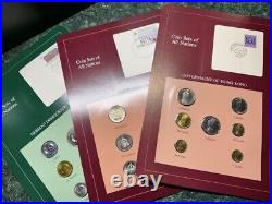 Franklin Mint Coin Sets of All Nations Volume 1 4 1980-90's & stamp 128 panels