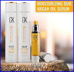 GK HAIR Moisturizing Shampoo and Conditioner Dry Damage Curly Frizzy Free Serum