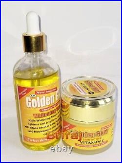 GOLDEN GLOW BODY LOTION + 1000Ml EXFOLIATING SHOWER GEL+ SERUM & FACE CREAM 4n1