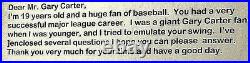 Gary Carter Rare Orig. Signed/heavily All Hand Inscribed Completed Questionnaire