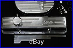Ghostie 383 Stroker Chevy Small Block Tall Valve Cover 12 oval Air Cleaner