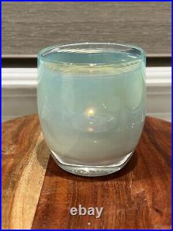 Glassybaby Enchanted blue/green Hand Blown Glass Votive Holder Pre-Triskelion