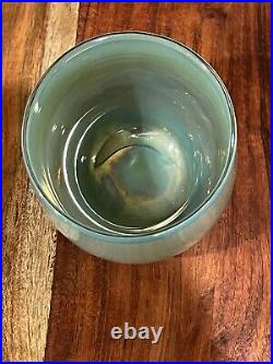 Glassybaby Enchanted blue/green Hand Blown Glass Votive Holder Pre-Triskelion