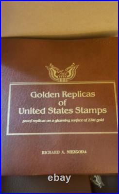 Golden Replicas Of United States Stamps 22K, 27 Album's Over 1,265 Stamps 80S 90