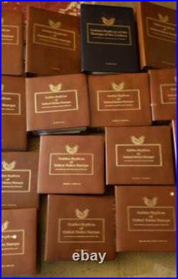 Golden Replicas Of United States Stamps 22K, 27 Album's Over 1,265 Stamps 80S 90