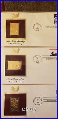 Golden Replicas Of United States Stamps 22K, 27 Album's Over 1,265 Stamps 80S 90