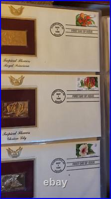 Golden Replicas Of United States Stamps 22K, 27 Album's Over 1,265 Stamps 80S 90