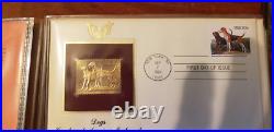 Golden Replicas Of United States Stamps 22K, 27 Album's Over 1,265 Stamps 80S 90
