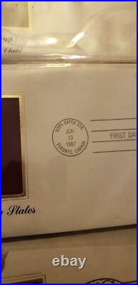 Golden Replicas Of United States Stamps 22K, 27 Album's Over 1,265 Stamps 80S 90