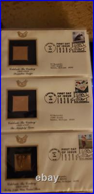 Golden Replicas Of United States Stamps 22K, 27 Album's Over 1,265 Stamps 80S 90