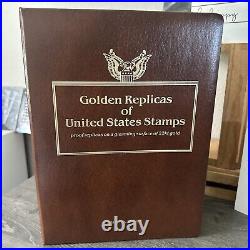 Golden Replicas Of United States Stamps Album J&Proof Replicas 22 Karat Gold NEW