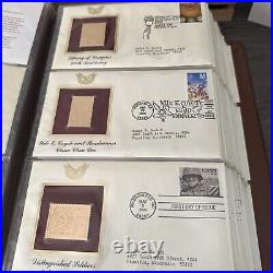Golden Replicas Of United States Stamps Album J&Proof Replicas 22 Karat Gold NEW