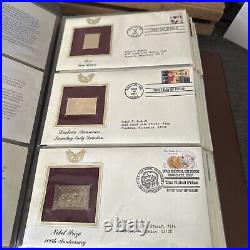 Golden Replicas Of United States Stamps Album J&Proof Replicas 22 Karat Gold NEW