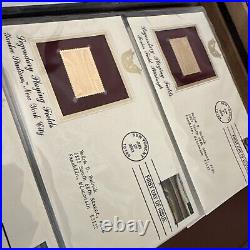 Golden Replicas Of United States Stamps Album J&Proof Replicas 22 Karat Gold NEW