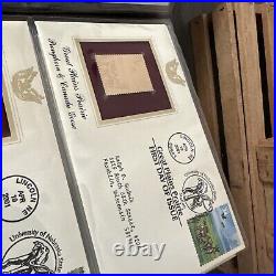 Golden Replicas Of United States Stamps Album J&Proof Replicas 22 Karat Gold NEW