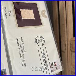 Golden Replicas Of United States Stamps Album J&Proof Replicas 22 Karat Gold NEW