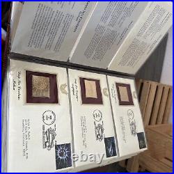 Golden Replicas Of United States Stamps Album J&Proof Replicas 22 Karat Gold NEW