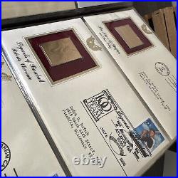 Golden Replicas Of United States Stamps Album J&Proof Replicas 22 Karat Gold NEW