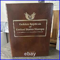 Golden Replicas Of United States Stamps Album K &Proof Replicas 22 KaratGold NEW