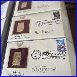 Golden Replicas Of United States Stamps Album K &Proof Replicas 22 KaratGold NEW