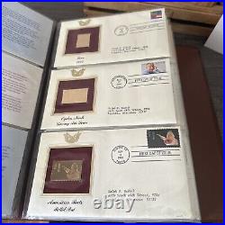 Golden Replicas Of United States Stamps Album K &Proof Replicas 22 KaratGold NEW
