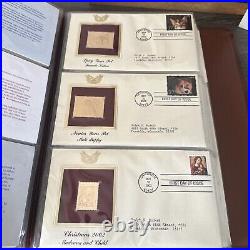Golden Replicas Of United States Stamps Album K &Proof Replicas 22 KaratGold NEW