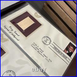 Golden Replicas Of United States Stamps Album K &Proof Replicas 22 KaratGold NEW