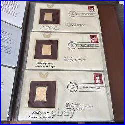 Golden Replicas Of United States Stamps Album K &Proof Replicas 22 KaratGold NEW