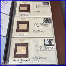 Golden Replicas Of United States Stamps Album K &Proof Replicas 22 KaratGold NEW