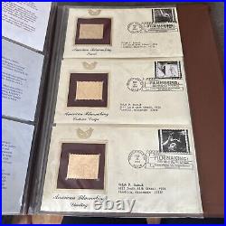 Golden Replicas Of United States Stamps Album K &Proof Replicas 22 KaratGold NEW