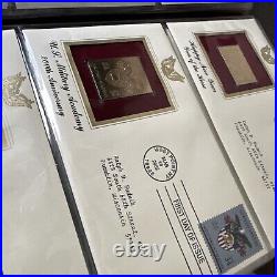 Golden Replicas Of United States Stamps Album K &Proof Replicas 22 KaratGold NEW