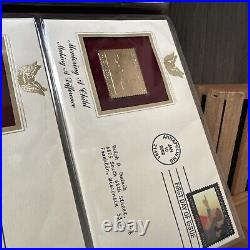 Golden Replicas Of United States Stamps Album K &Proof Replicas 22 KaratGold NEW