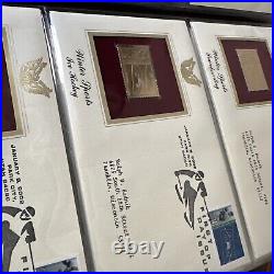 Golden Replicas Of United States Stamps Album K &Proof Replicas 22 KaratGold NEW