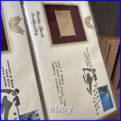 Golden Replicas Of United States Stamps Album K &Proof Replicas 22 KaratGold NEW