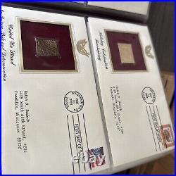 Golden Replicas Of United States Stamps Album K &Proof Replicas 22 KaratGold NEW